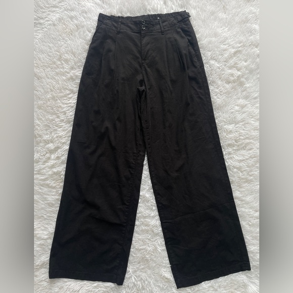 American Eagle High Rise Wide Leg Trouser Pants - Picture 1 of 8